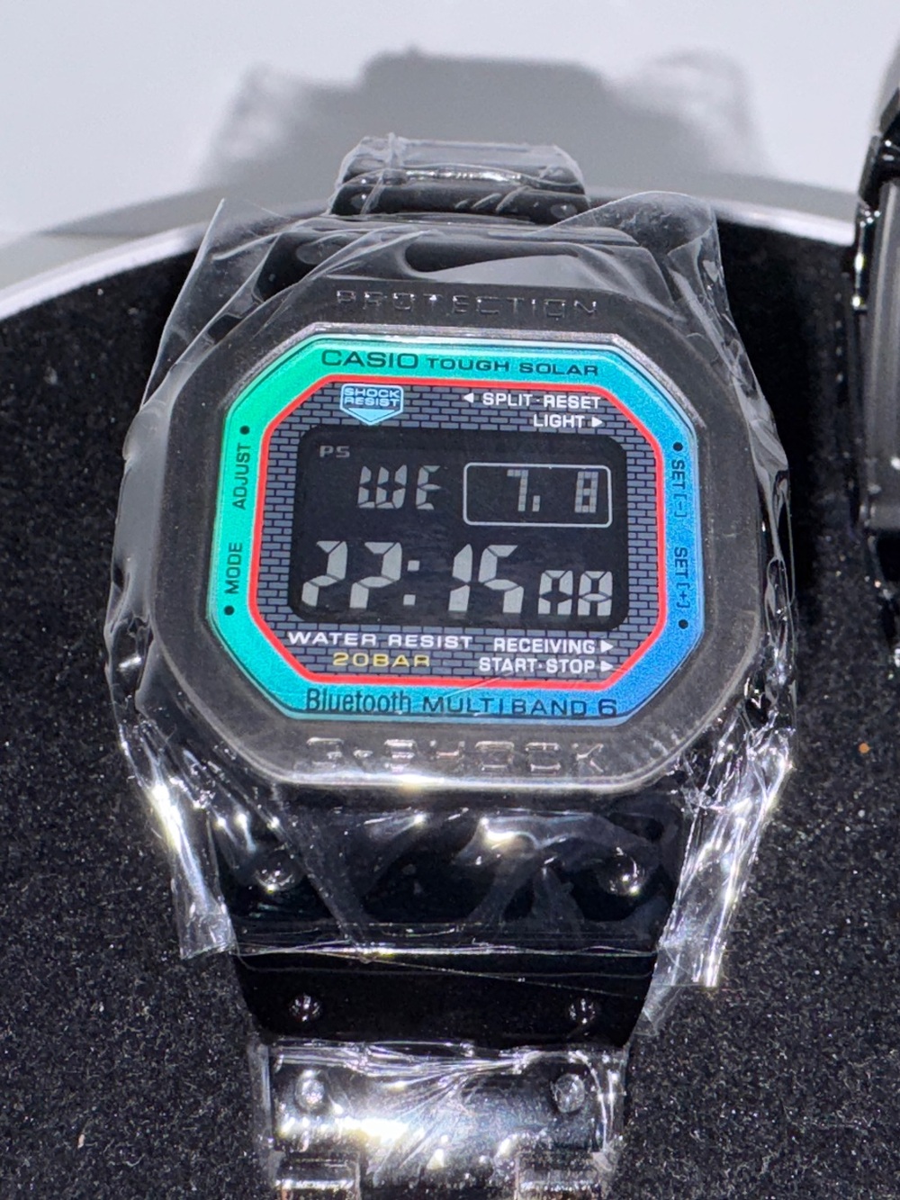 Casio Black Digital Watches with Aqua Accent Display